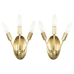 Vintage Italian Brass Sconces, 1950s