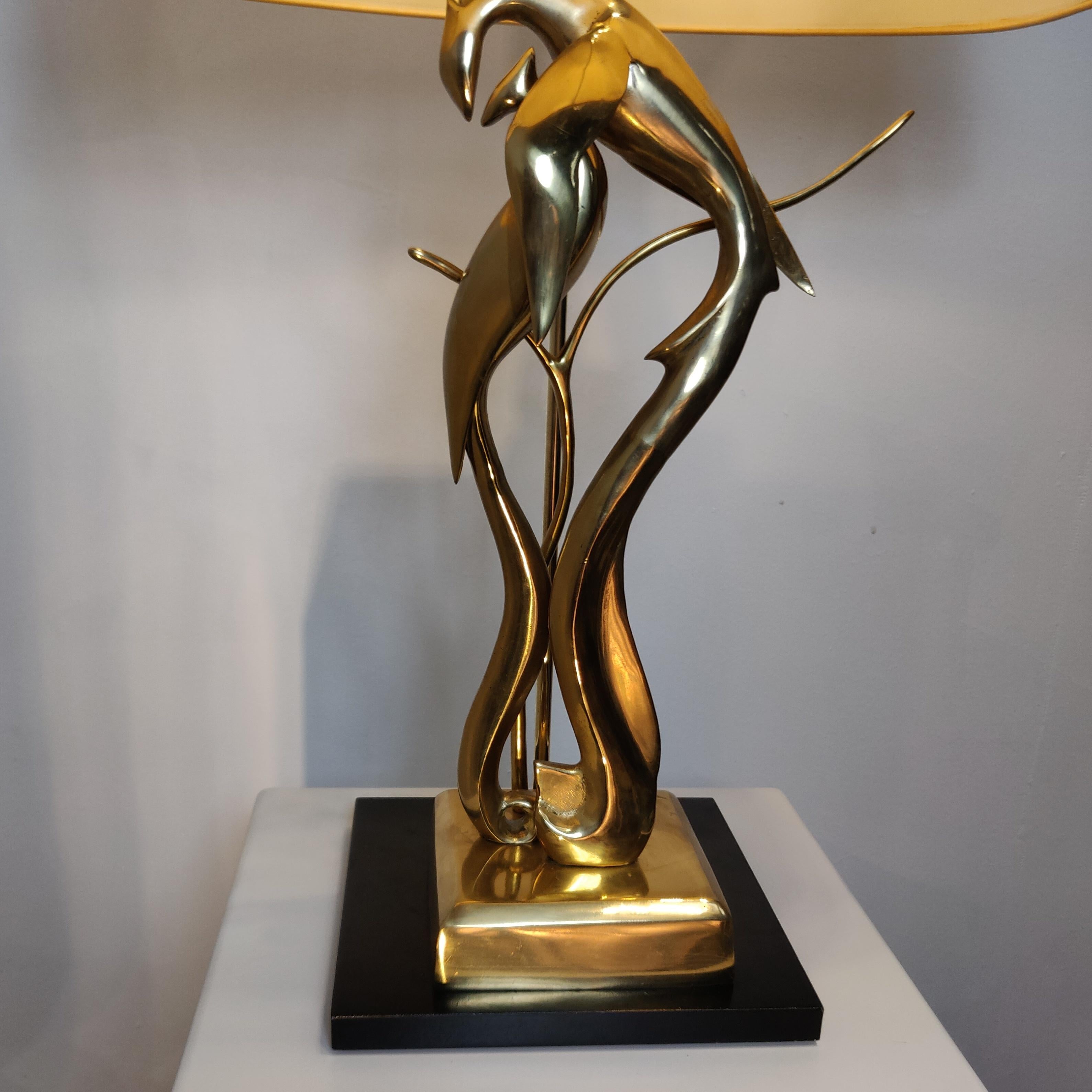 Italian Brass Sculpture Table Lamp by Regina, 1970s 4
