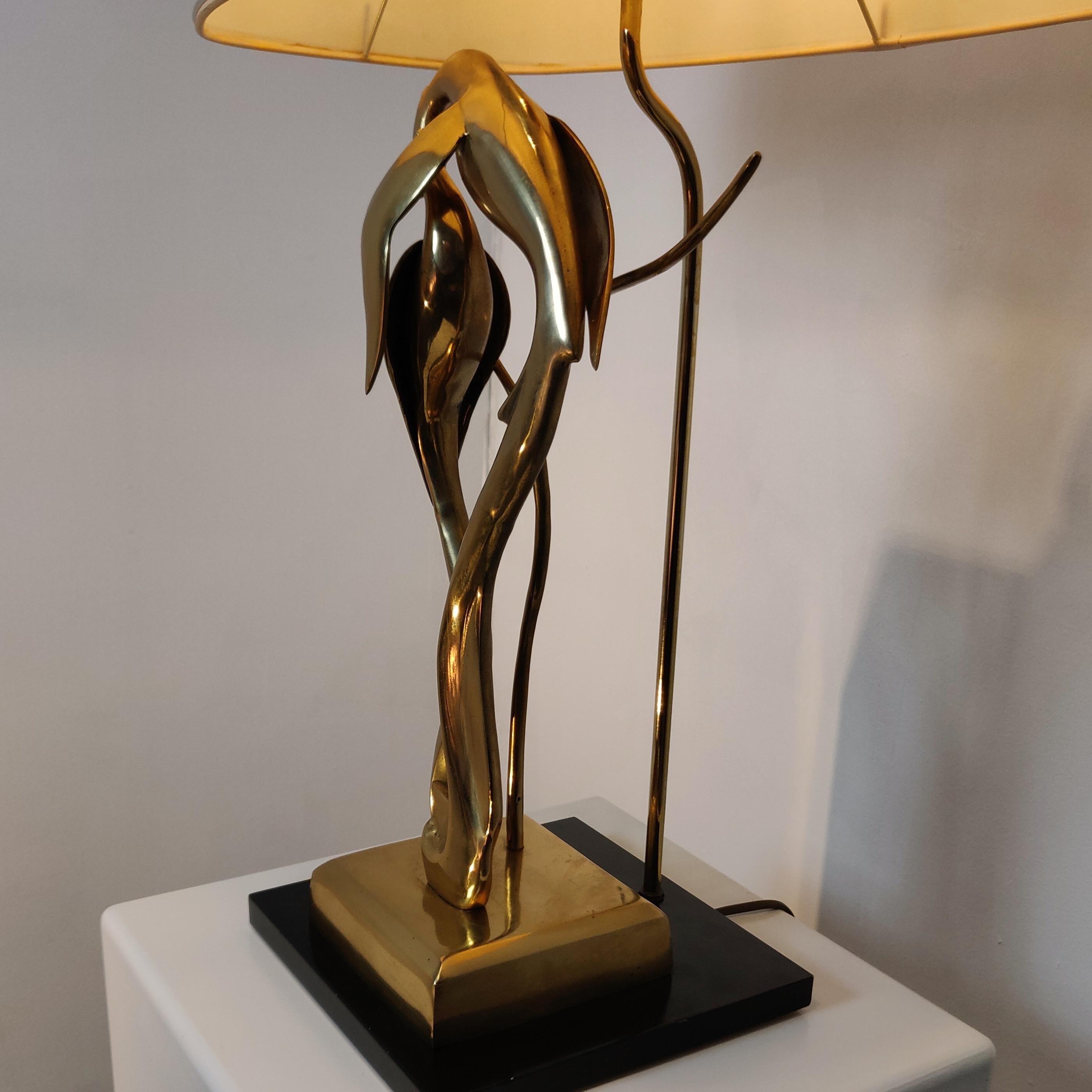 Italian Brass Sculpture Table Lamp by Regina, 1970s 5