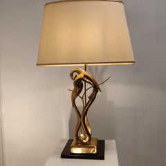 Italian Brass Sculpture Table Lamp by Regina, 1970s