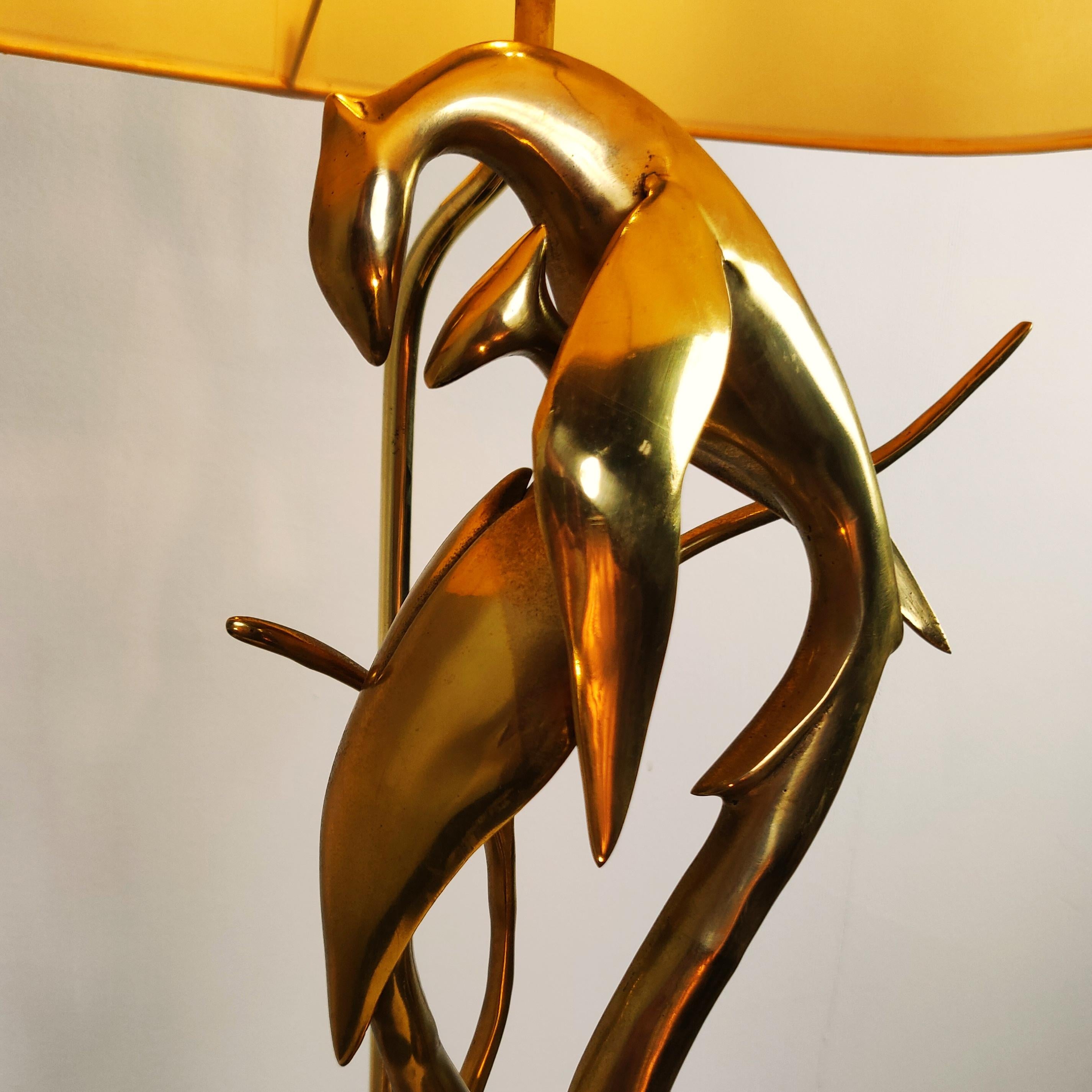 Italian Brass Sculpture Table Lamp by Regina, 1970s In Good Condition In MIJDRECHT, NL