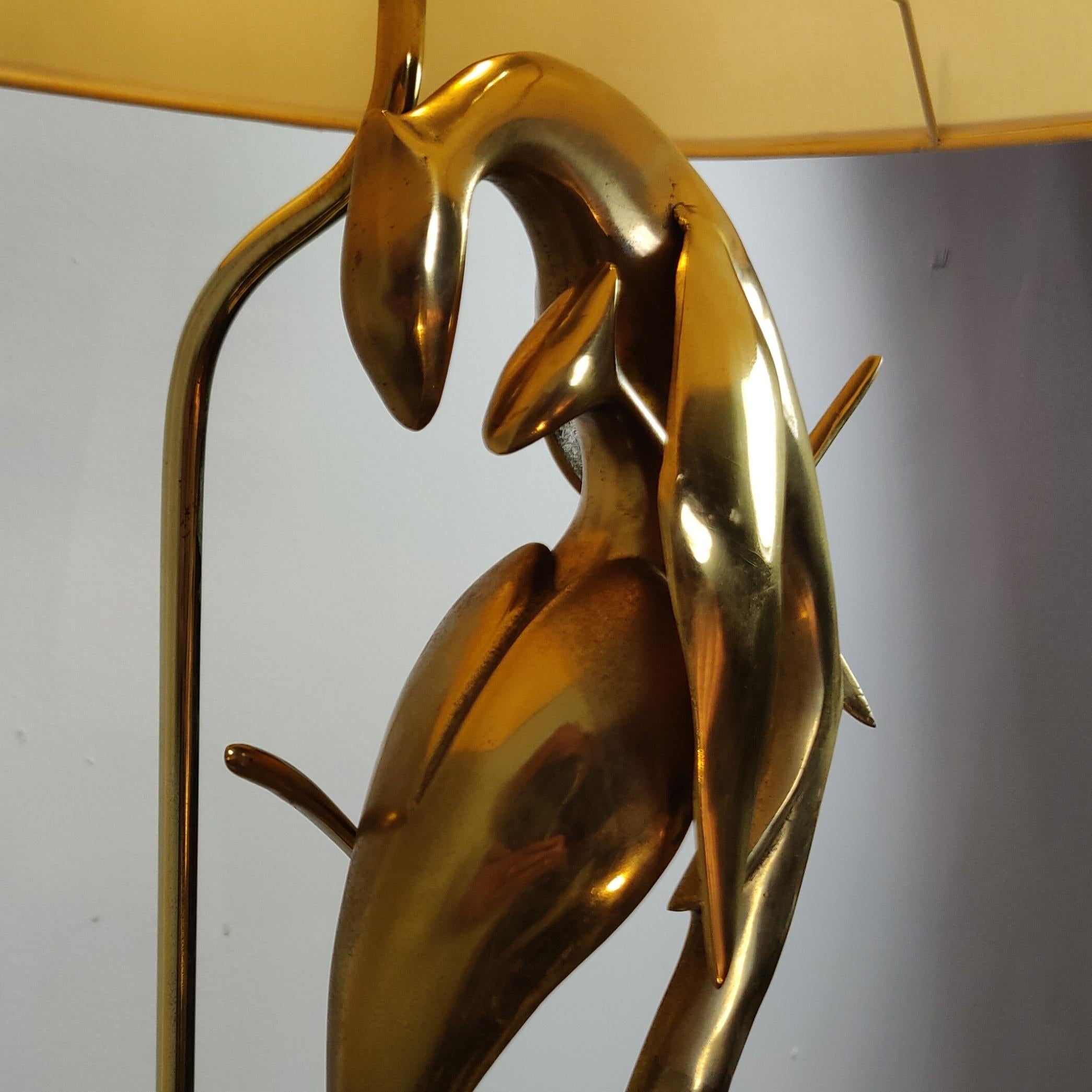 Metal Italian Brass Sculpture Table Lamp by Regina, 1970s