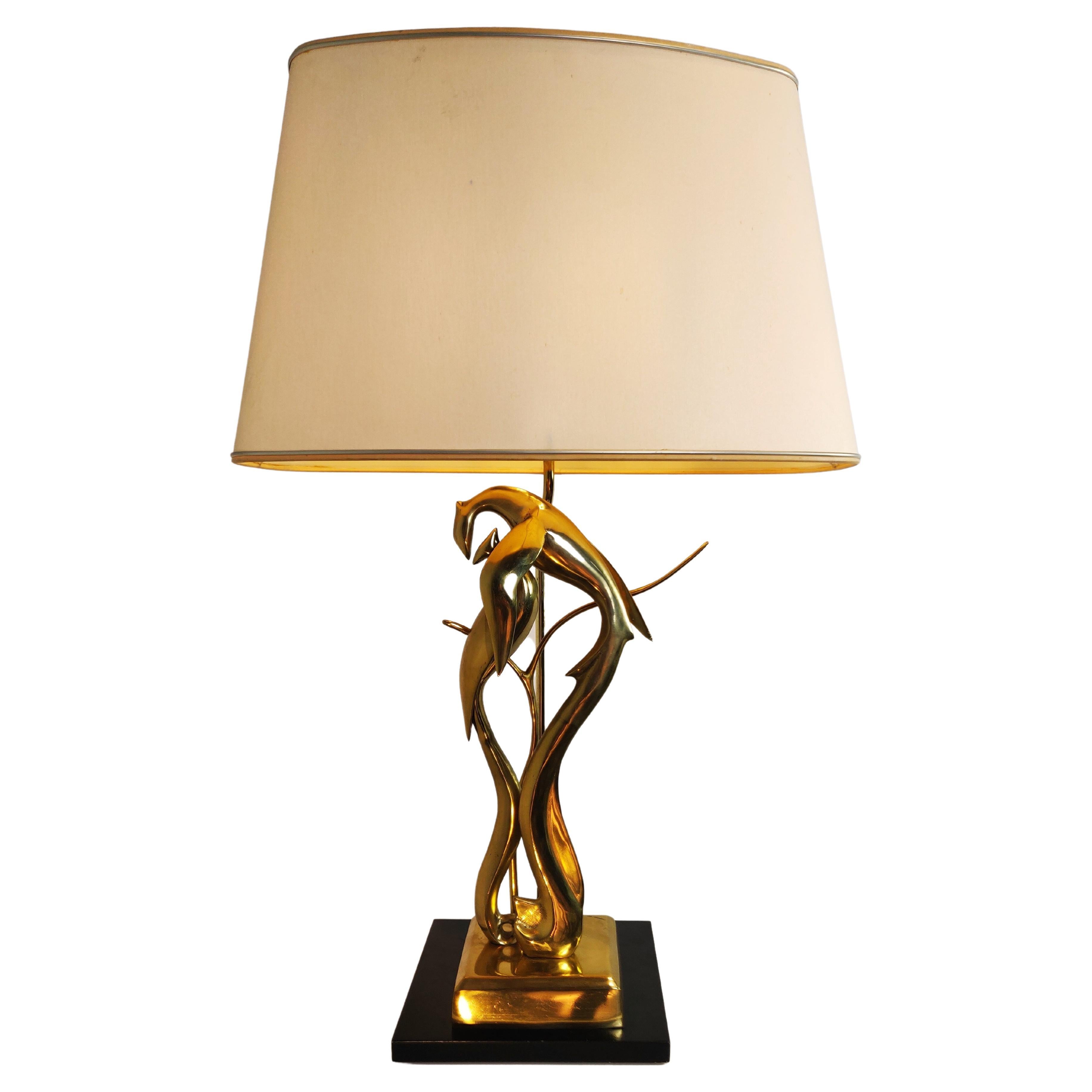 Italian Brass Sculpture Table Lamp by Regina, 1970s