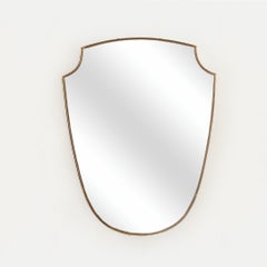 Italian Brass Shield Mirror