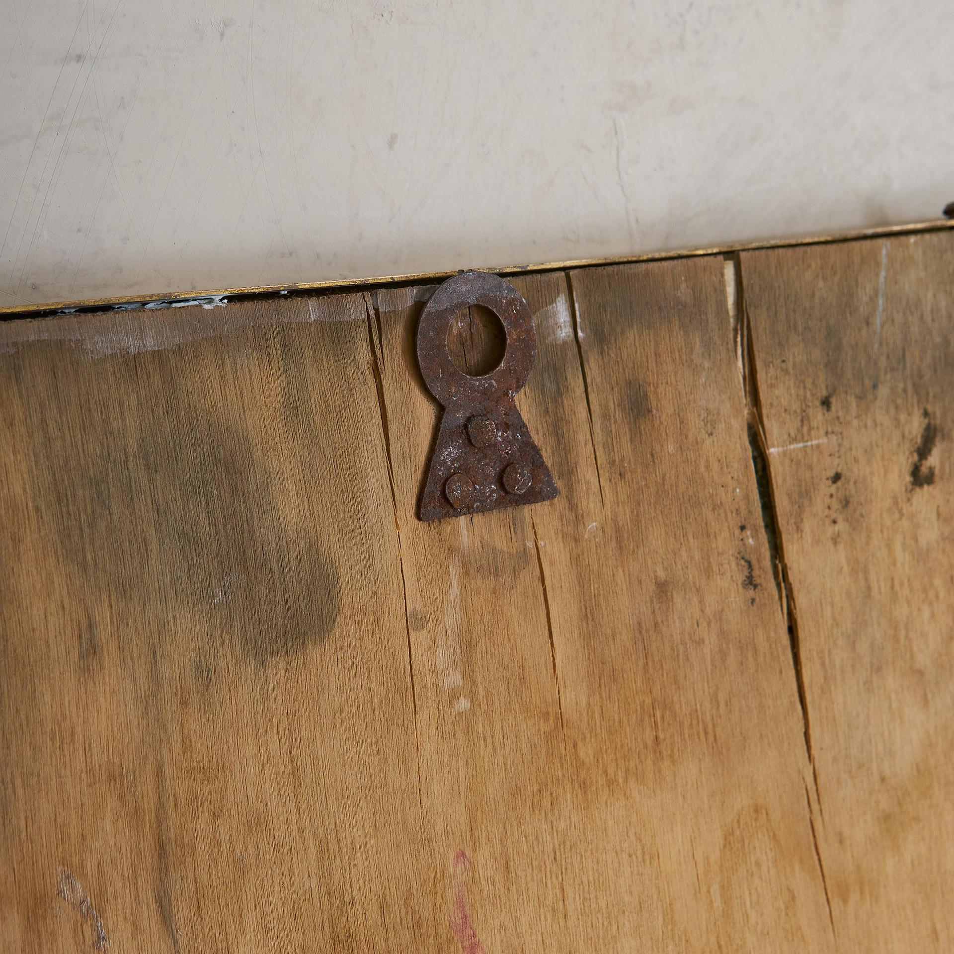 20th Century Italian Brass Shield Mirror