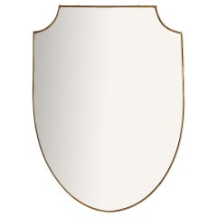 Italian Brass Shield Mirror