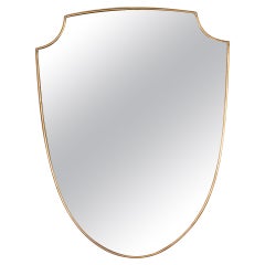 Italian Brass Shield Mirror