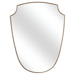 Italian Brass Shield Mirror