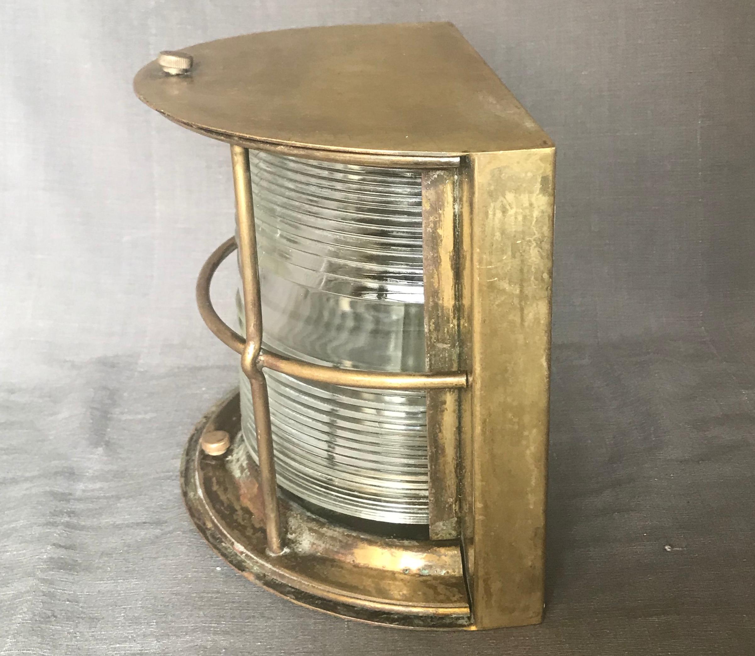 Italian Brass Ship Lamp In Good Condition In New York, NY