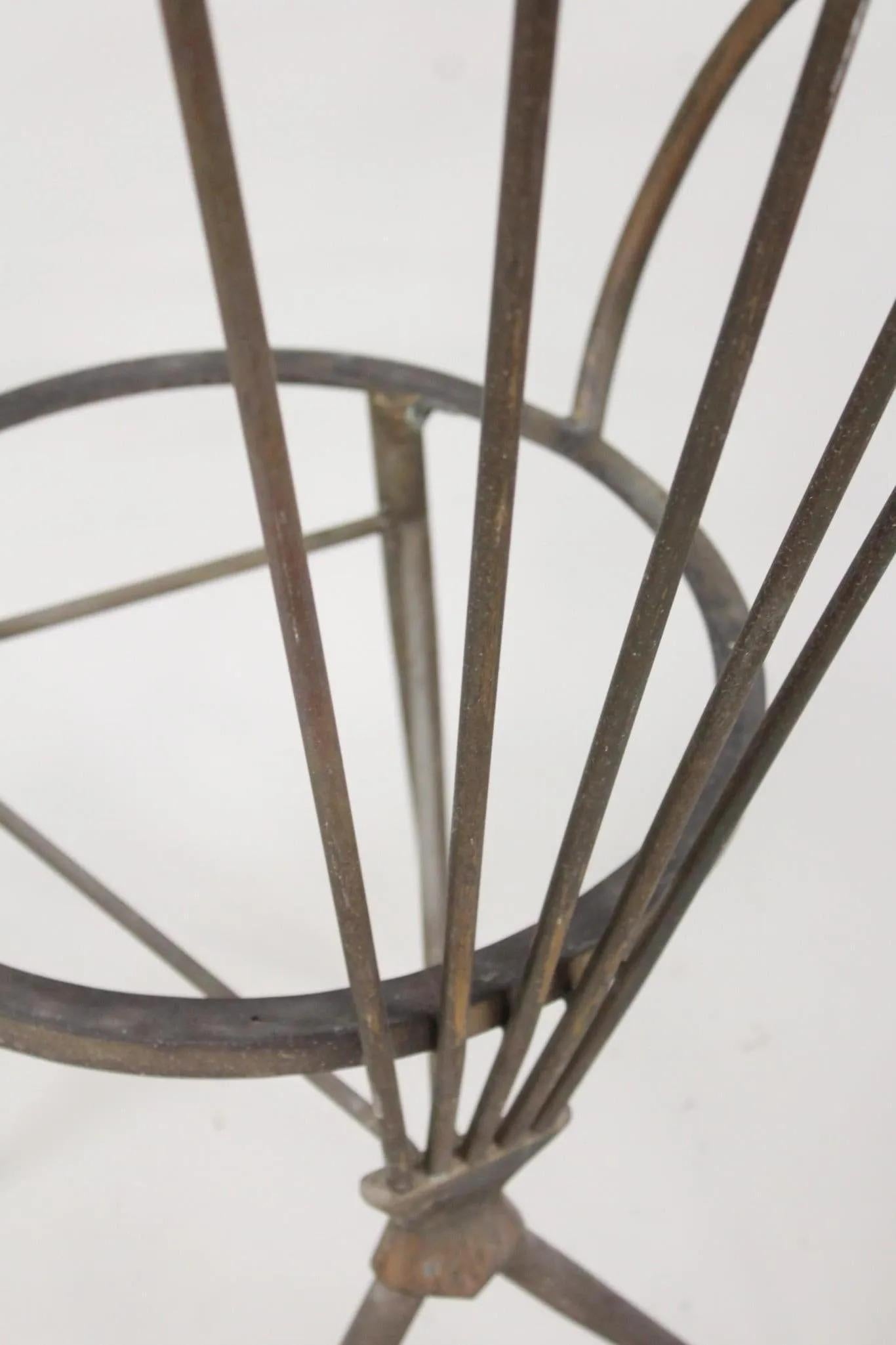 Mid-20th Century Italian Brass Side Chair style of Gio Ponti Mid Century Modern For Sale