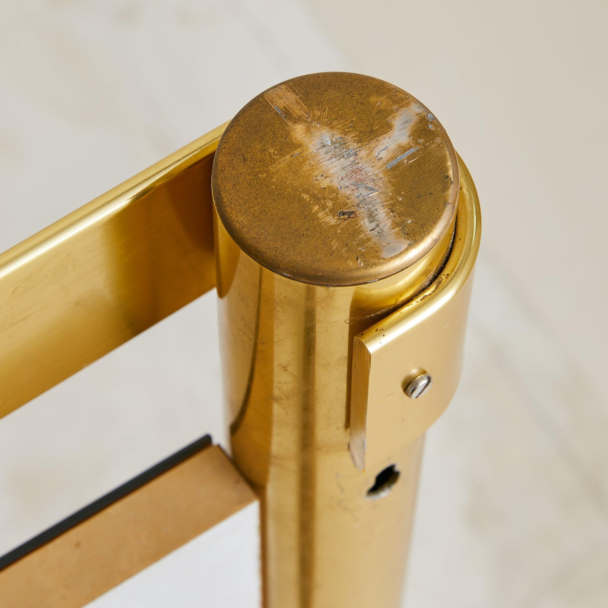 Italian Brass + Smoked Bronze Wall Mirror Attributed to Luciano Frigerio, 1970s en vente 3