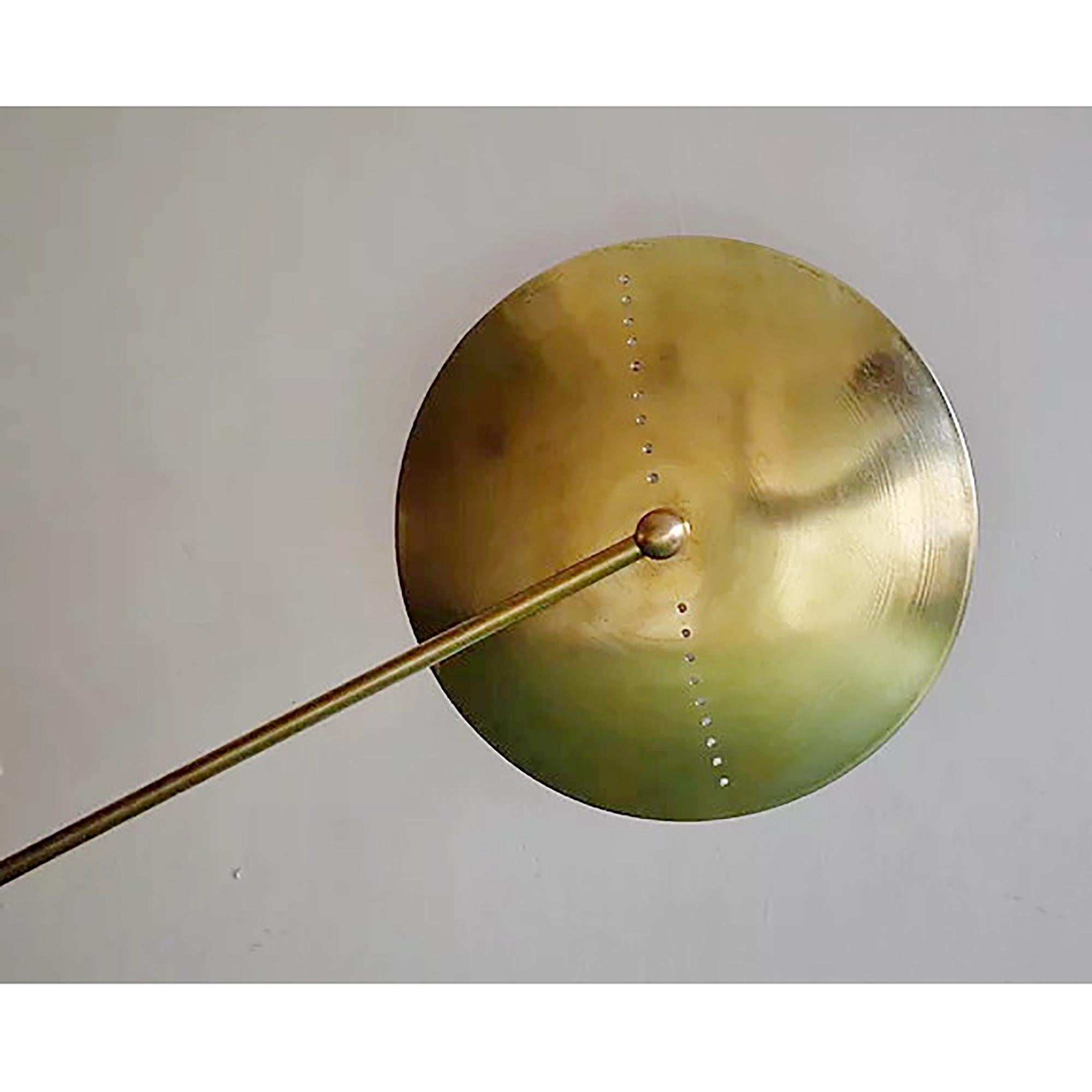 Italian Brass Spider Ceiling or Wall Light in Midcentury Style For Sale 6