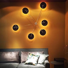 Italian Brass Spider Ceiling or Wall Light in Mid-Century Style