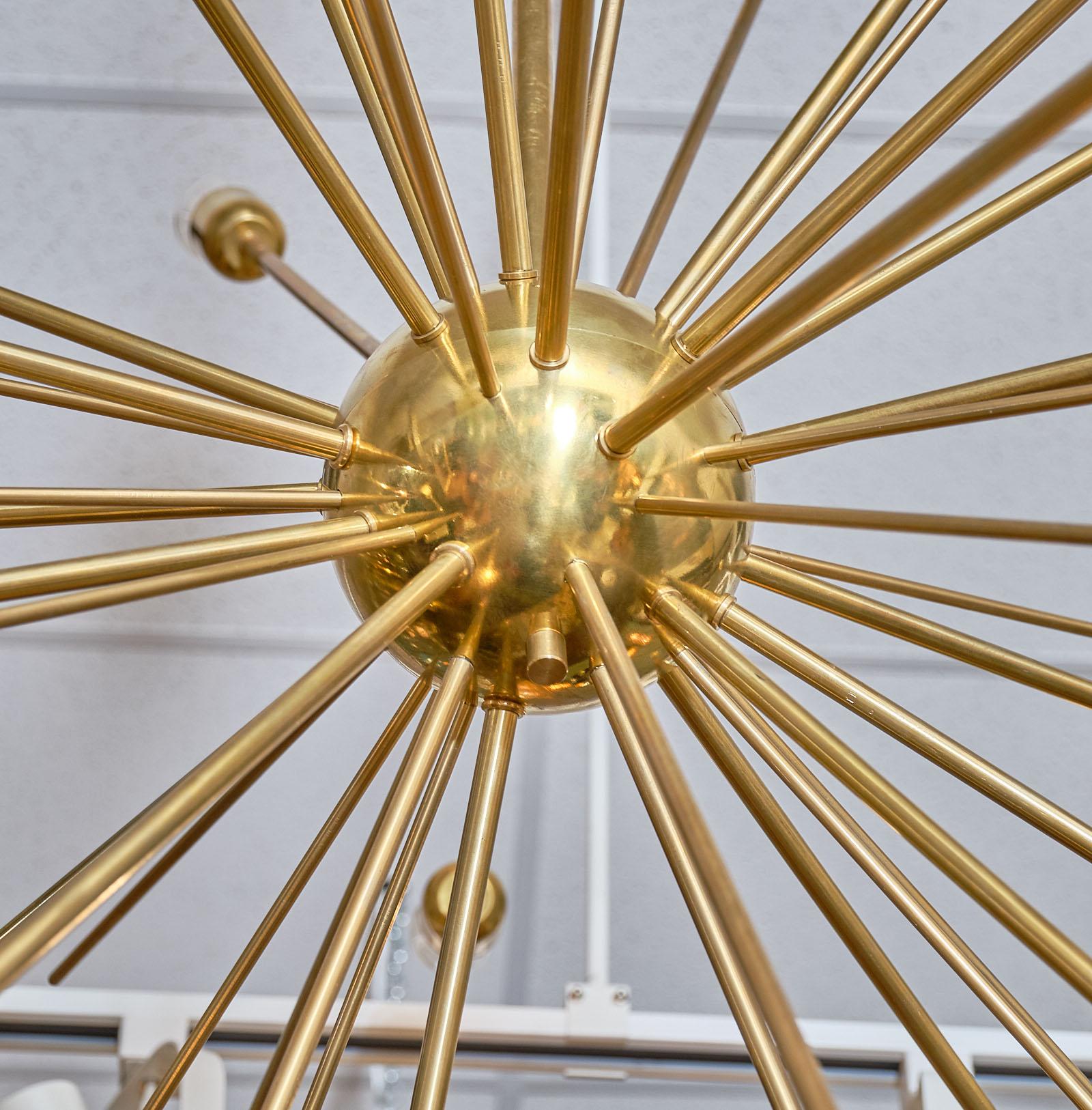 Italian Brass Sputnik Chandelier Circa 2000 1