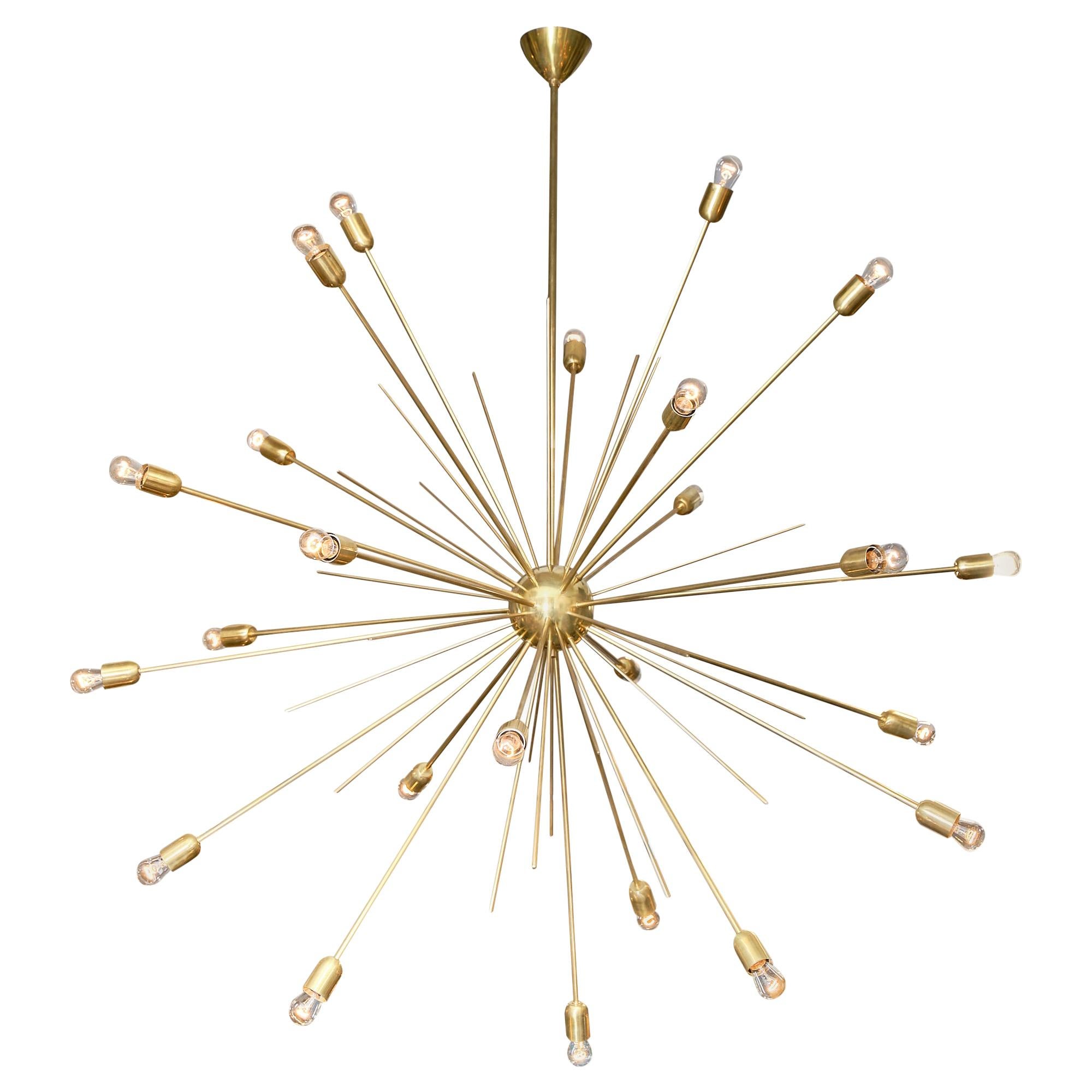 Italian Brass Sputnik Chandelier at 1stDibs
