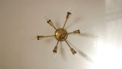 Italian Brass Sputnik Hanging Lamp