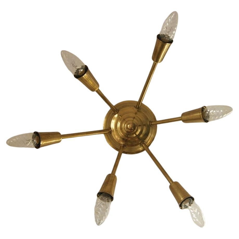 Lámpara colgante Sputnik de latón italiano