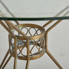 Italian Brass Squiggle Occasional Table, 1960s