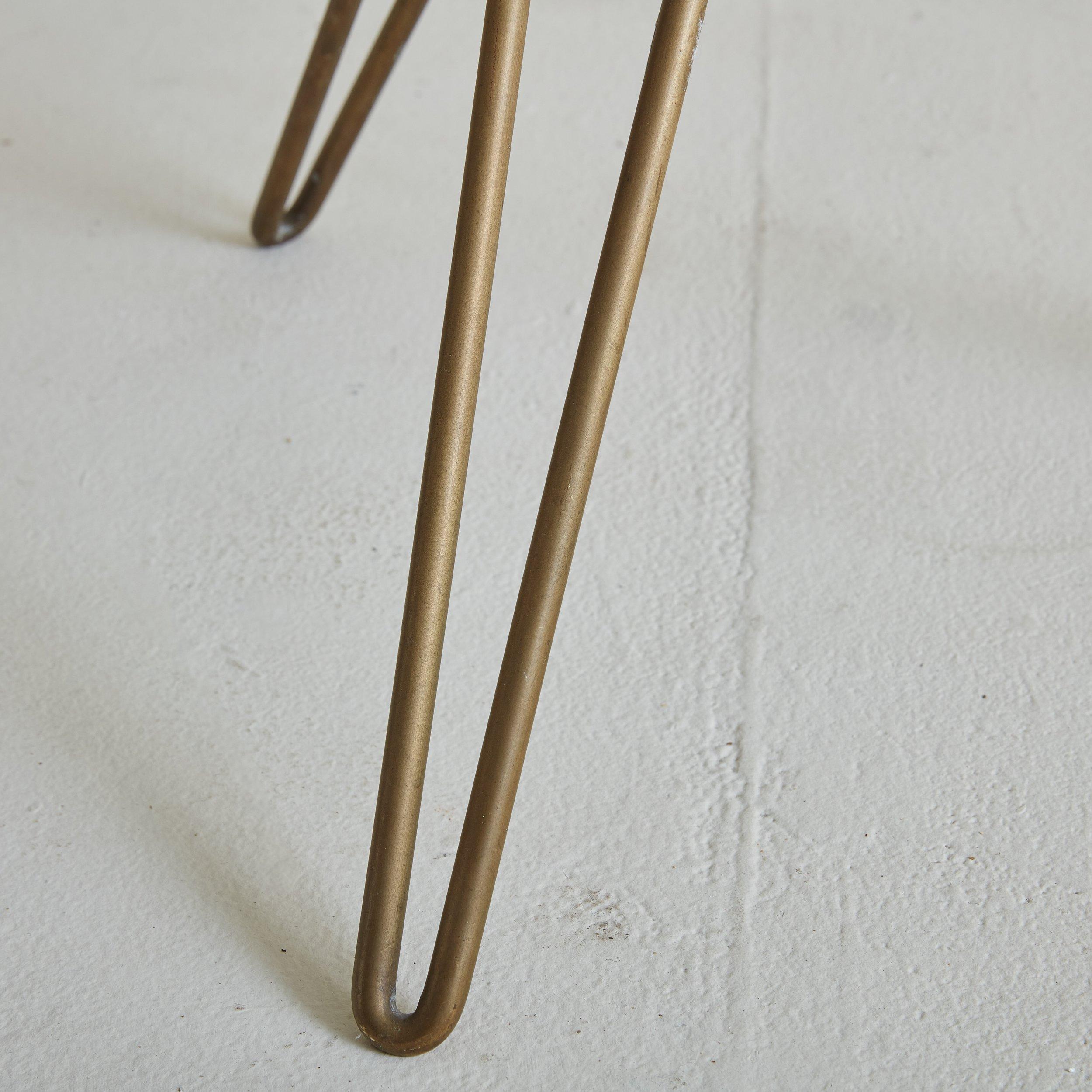 Italian Brass Squiggle Occasional Table, 1960s For Sale 2