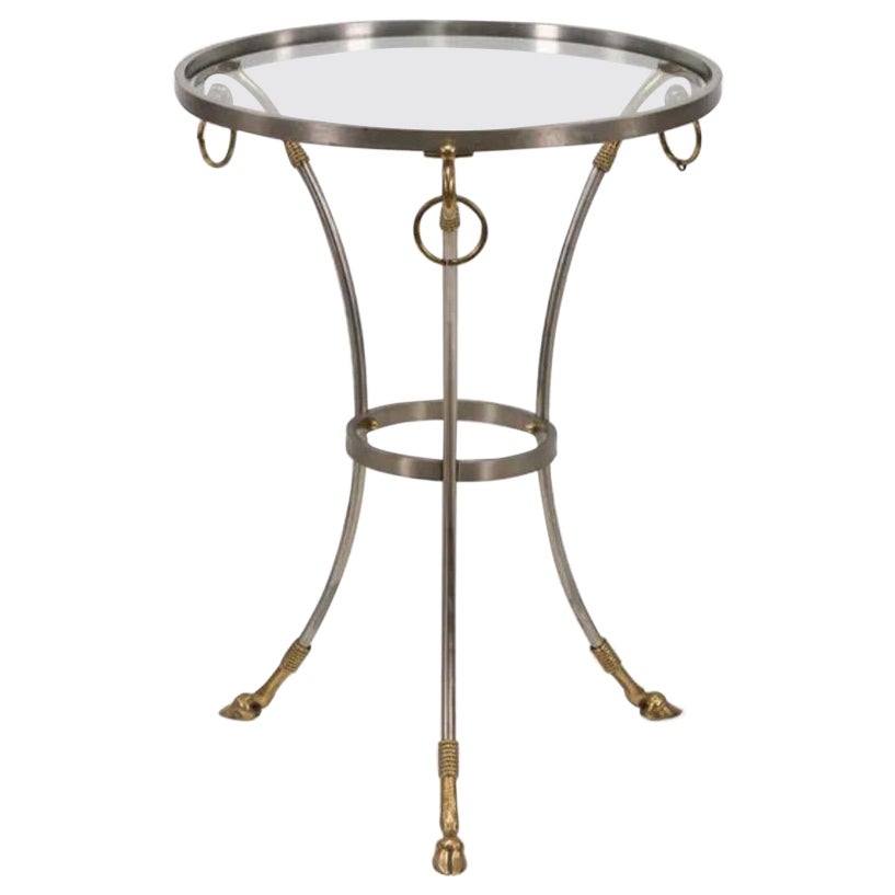 Italian Brass & Steel Gueridon (Side Table)