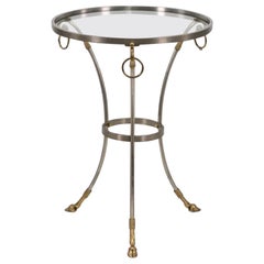 Italian Brass & Steel Gueridon (Side Table)