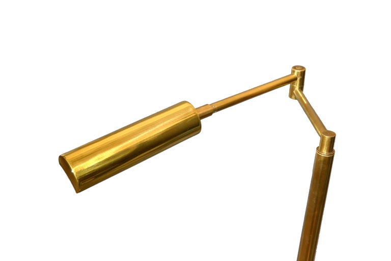 Italian Brass Swing Arm Floor or Reading Lamp at 1stDibs