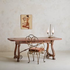 Italian Brass Table Lamp with Frosted Glass Shades, 1950s