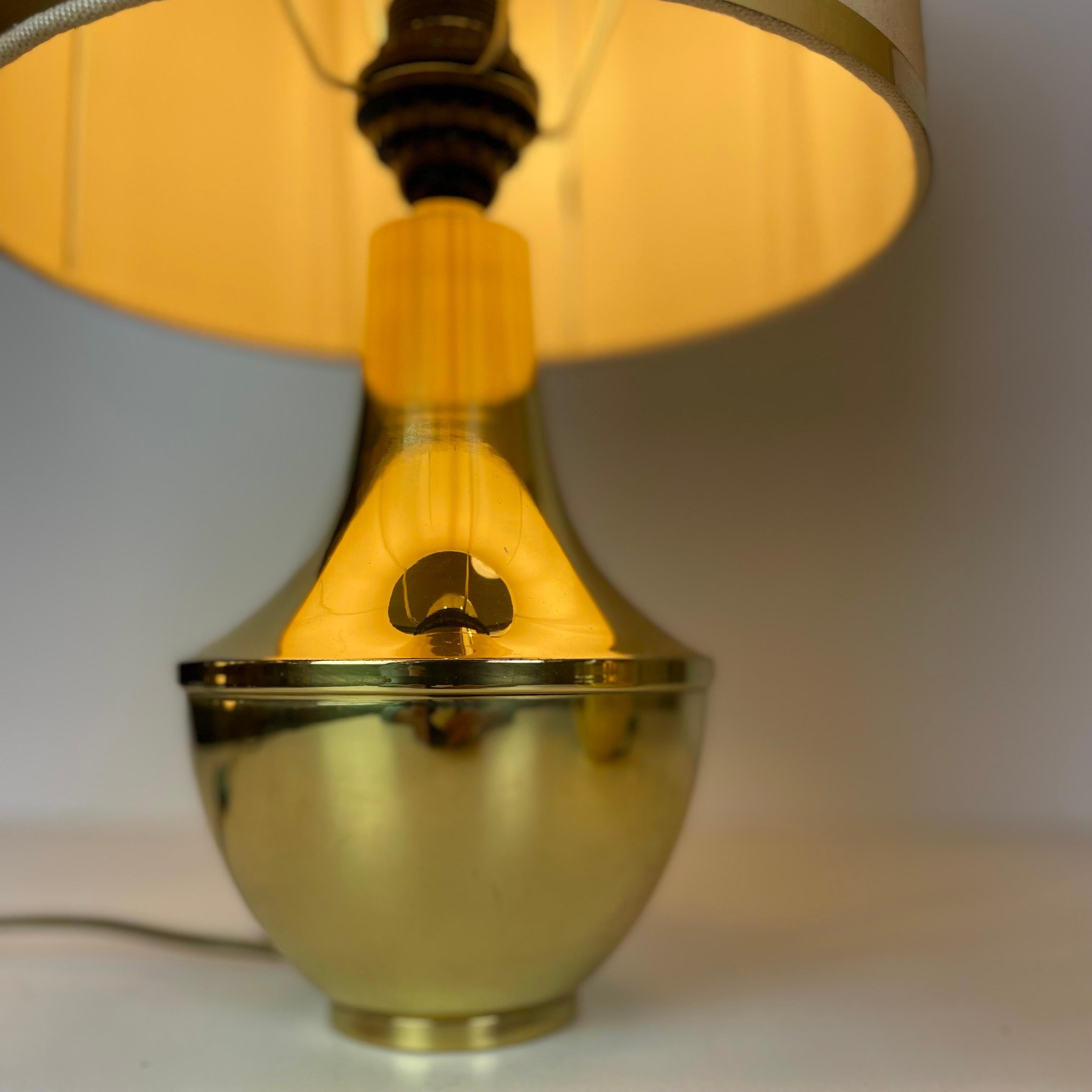 Lampes de table italiennes en laiton, 1970 Bon état - En vente à Brussel, BE