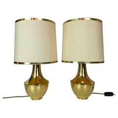 Italian Brass Table Lamps, 1970s