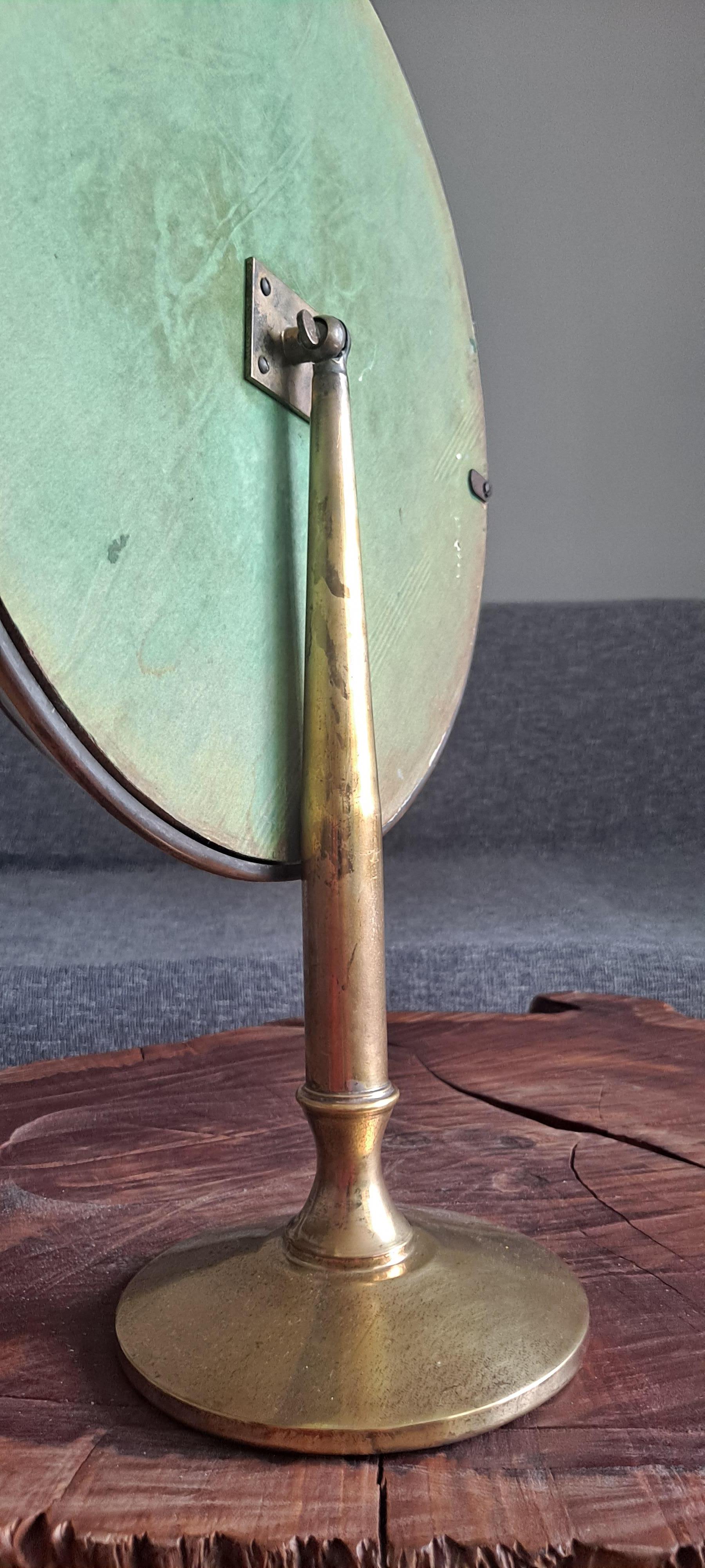 Mid-20th Century Italian Brass Table Mirror 