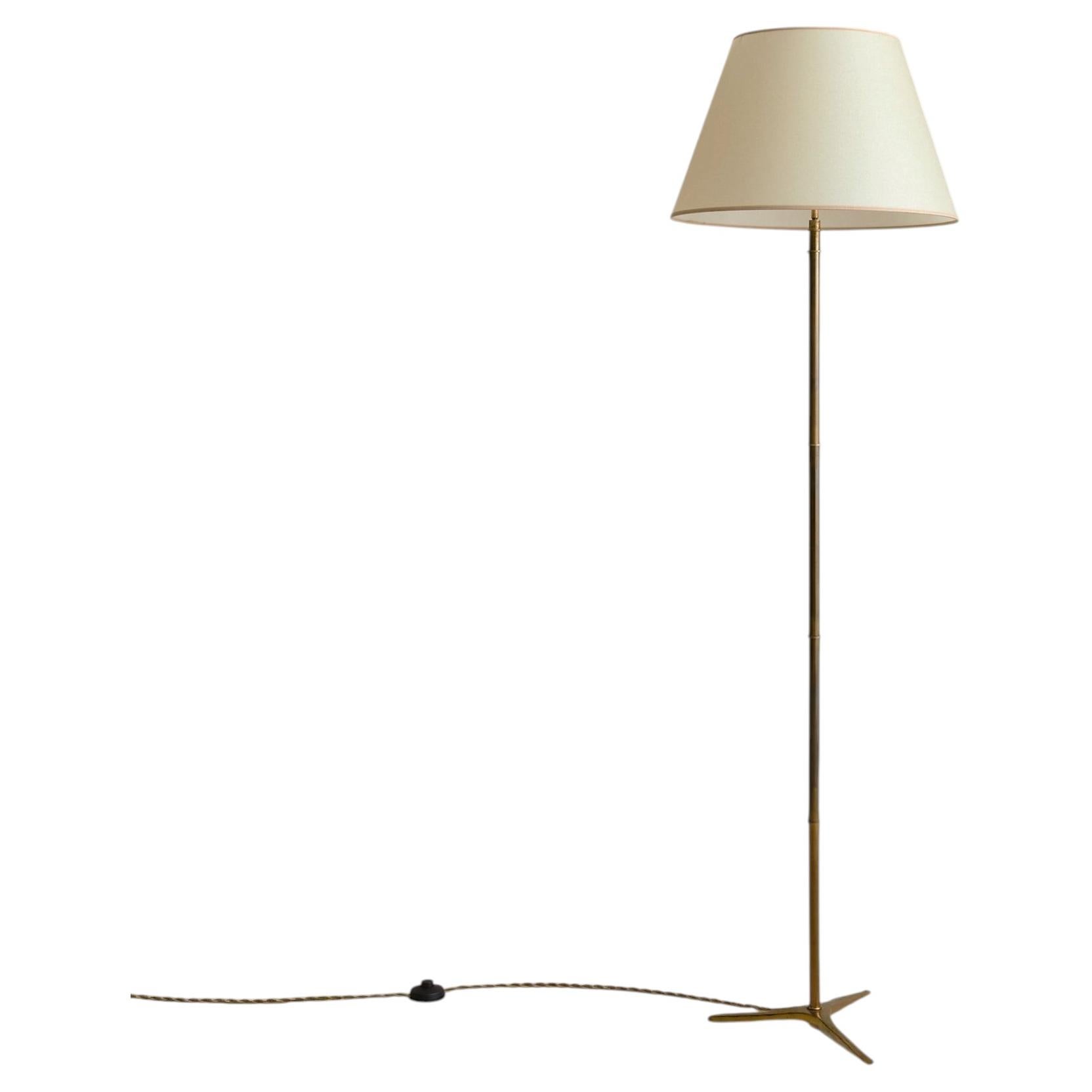 Italian Brass Tripod Floor Lamp by Riccardo Scarpa, 1960s