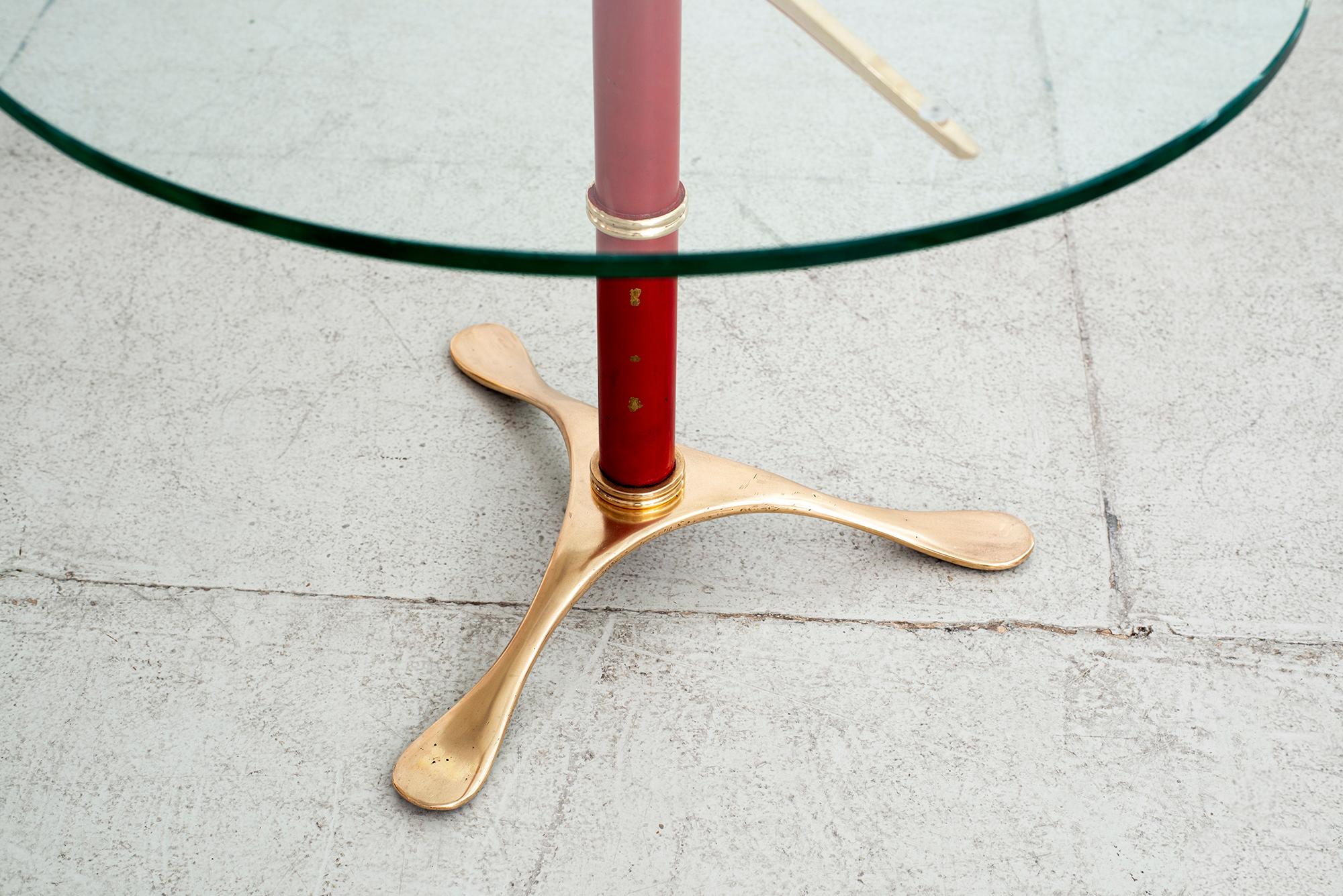 Italian Brass Tripod Table In Good Condition In Beverly Hills, CA