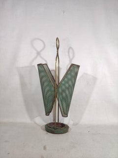 Italian Brass Umbrella Rack Stand in the Matégo Style, 20th Midcentury
