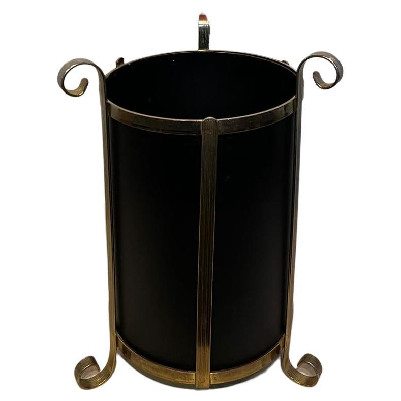 Unusual Patinated Brass Boot Shaped Umbrella Stand, Italy, 1960s For Sale at 1stDibs