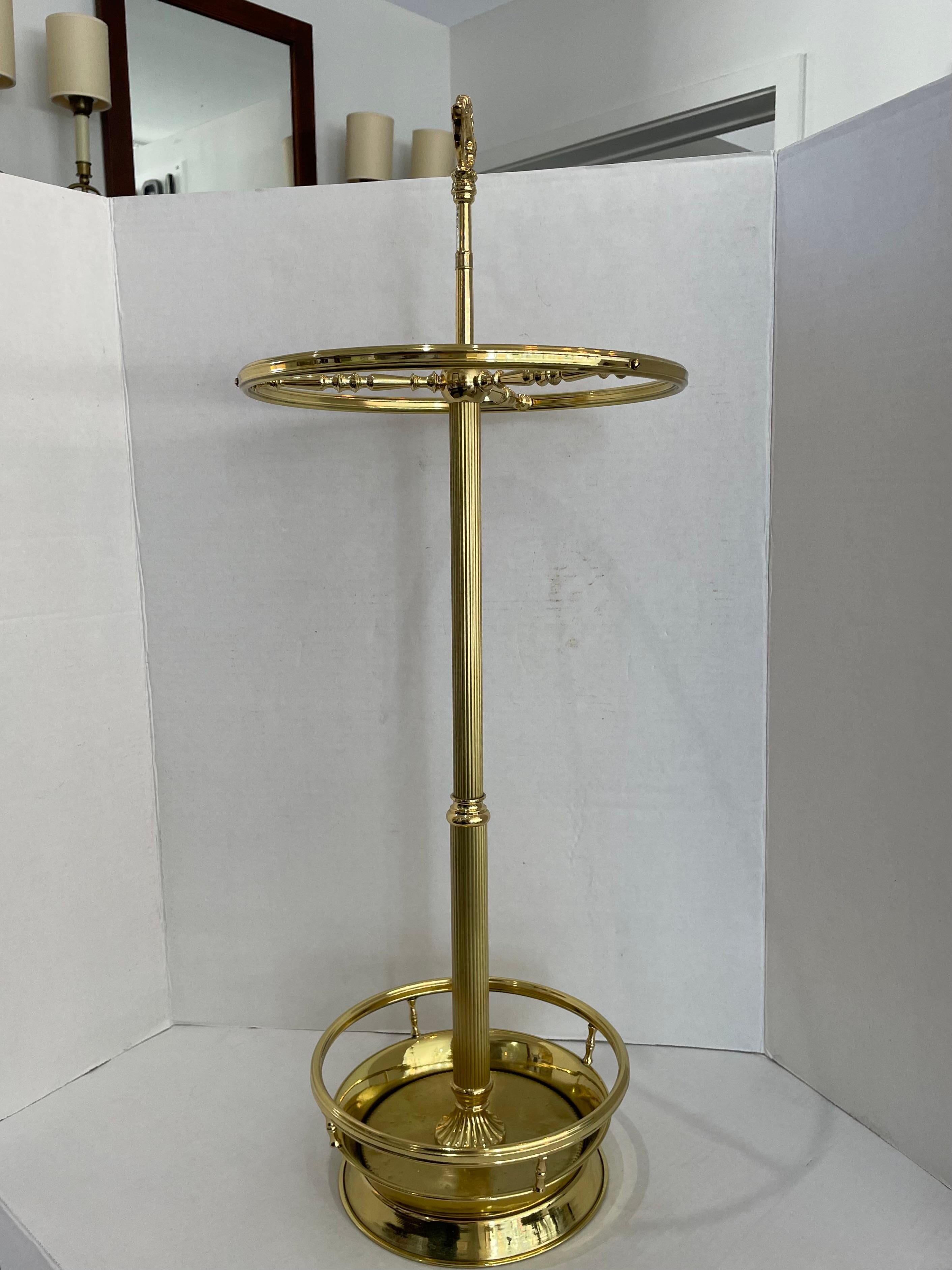 Cast Italian Brass Umbrella Stand by F.III ORNSEIGO For Sale