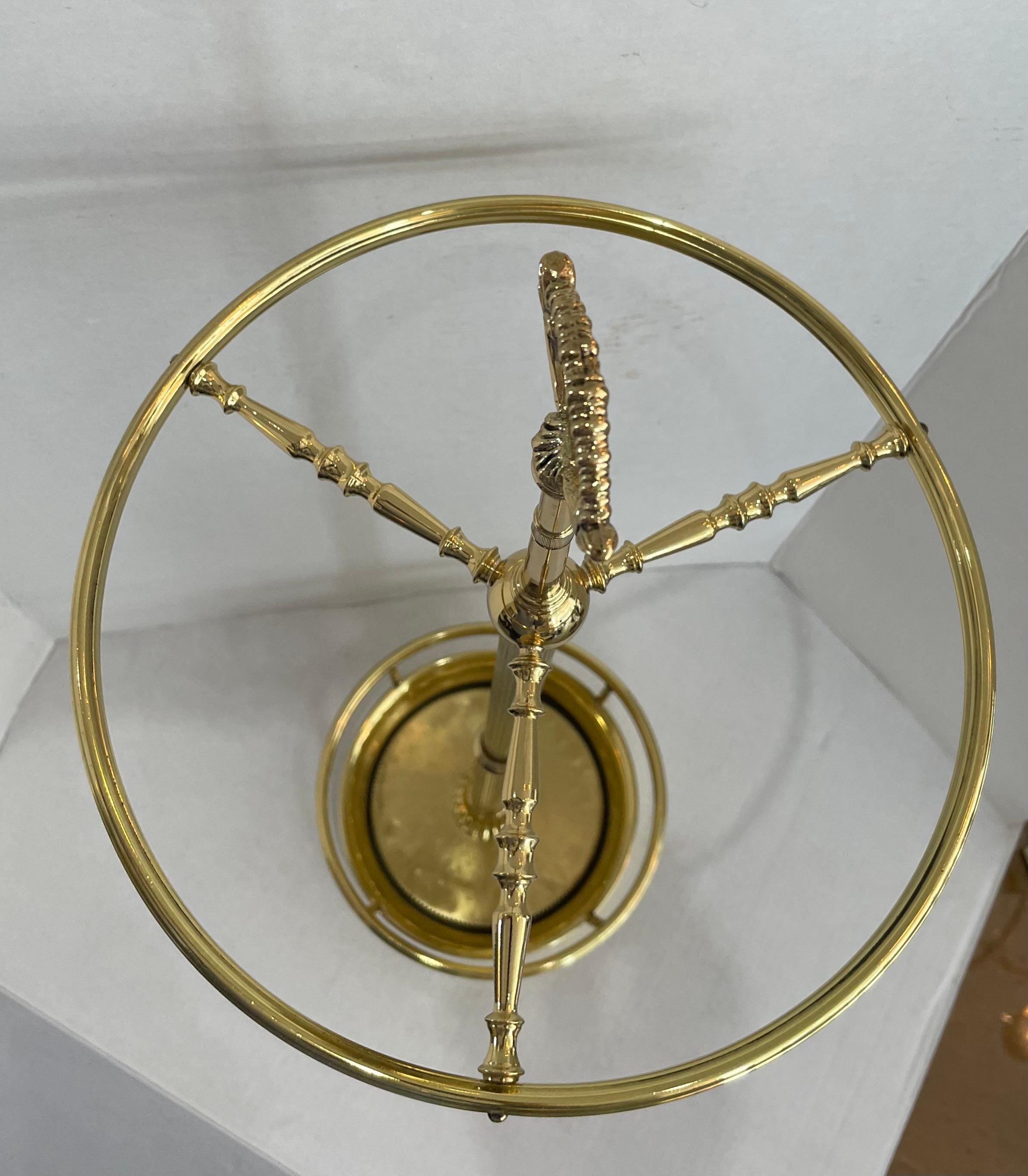 20th Century Italian Brass Umbrella Stand by F.III ORNSEIGO For Sale