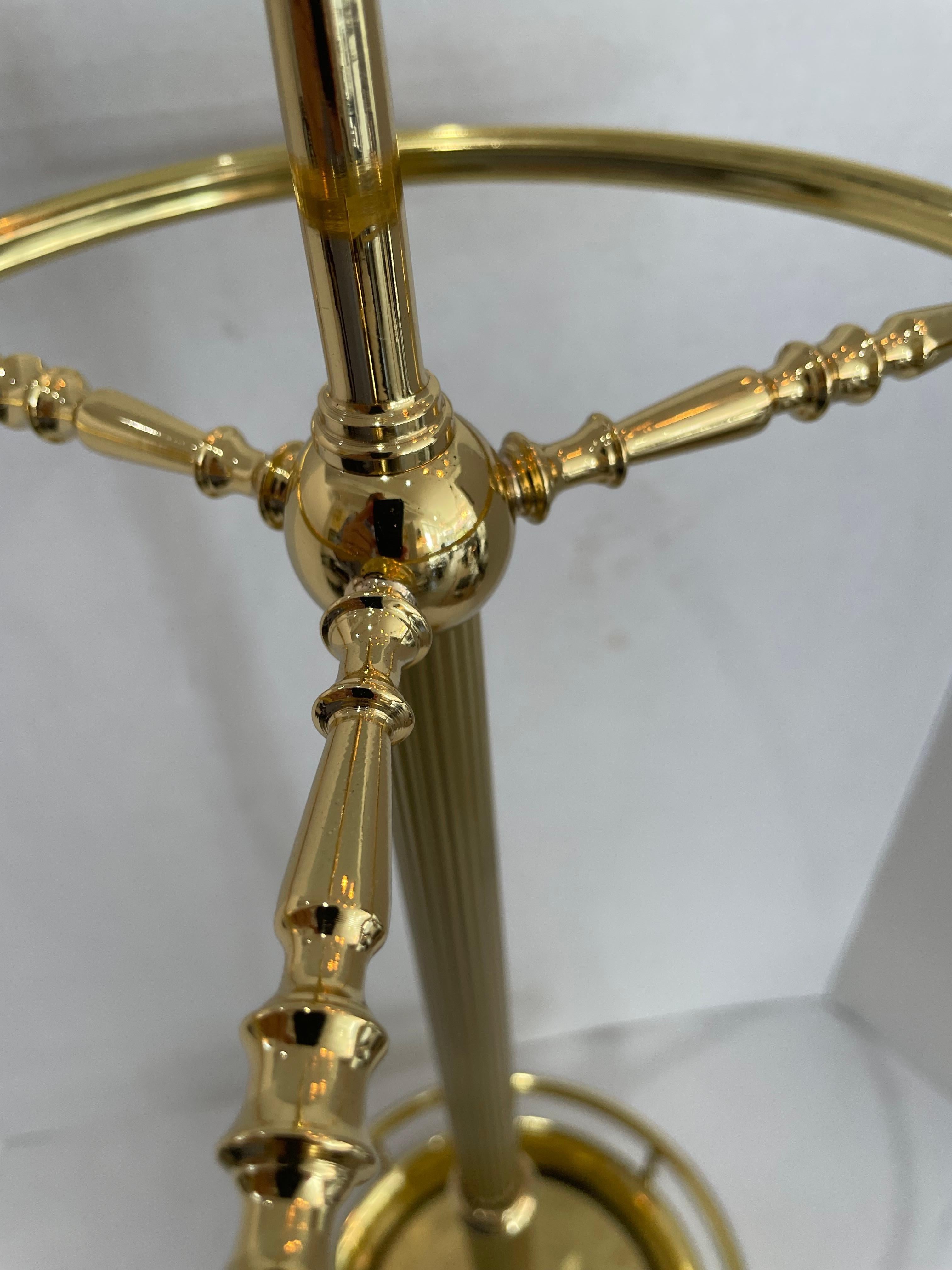 Italian Brass Umbrella Stand by F.III ORNSEIGO For Sale 2