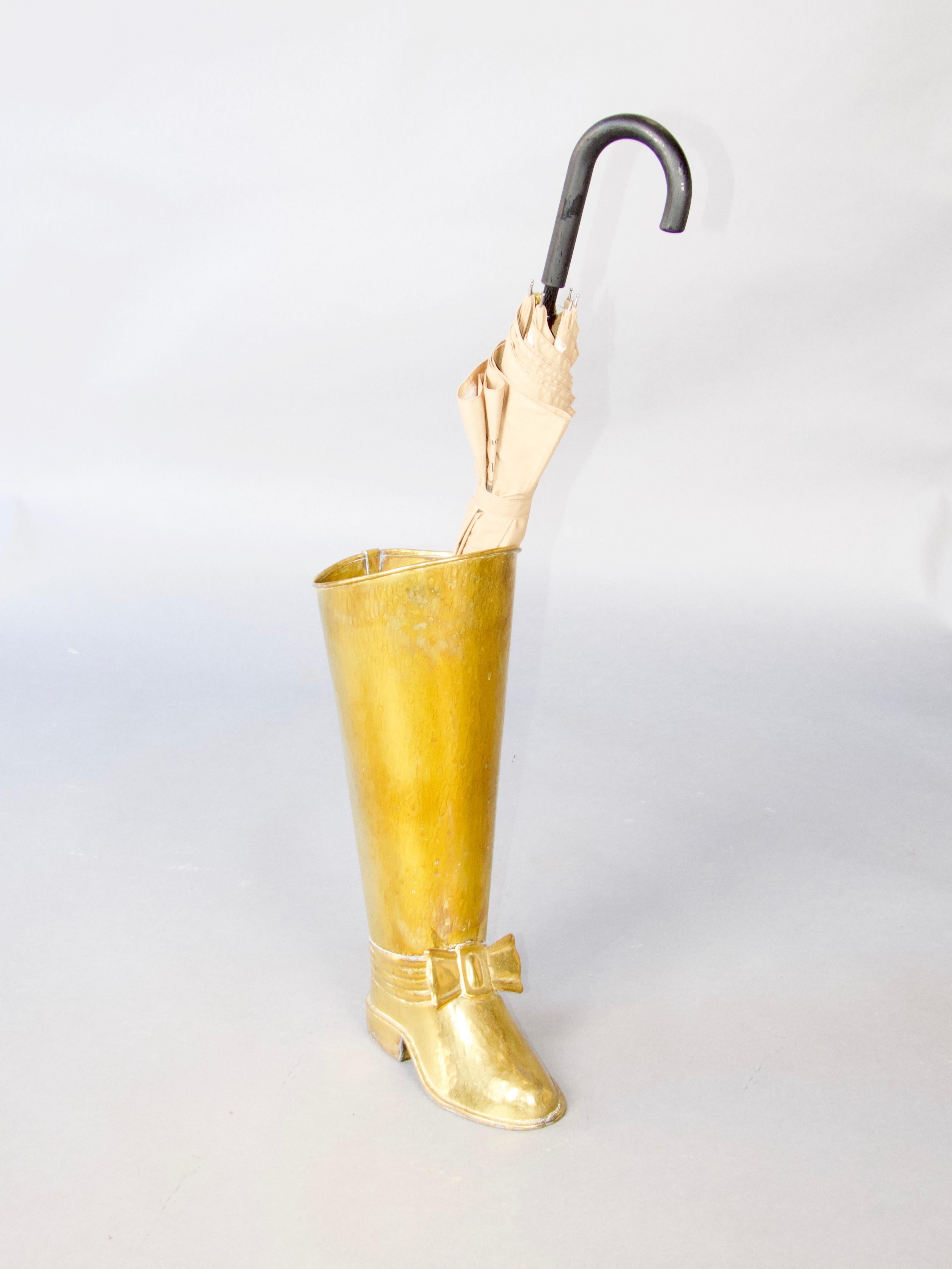 Italian brass umbrella stand In Good Condition For Sale In grand Lancy, CH