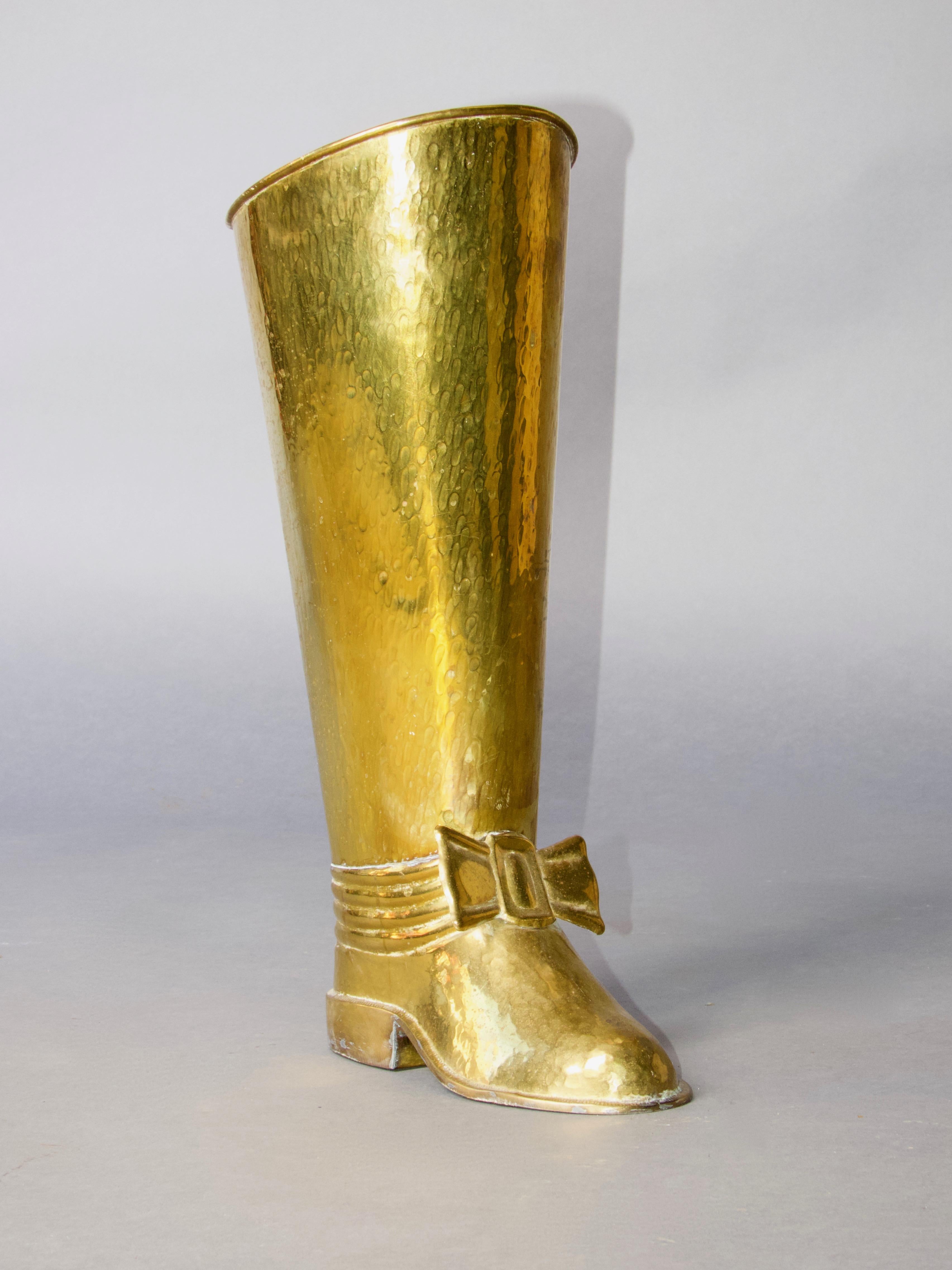 Brass Italian brass umbrella stand For Sale