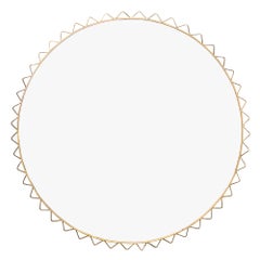 Italian Brass Vintage Mirror