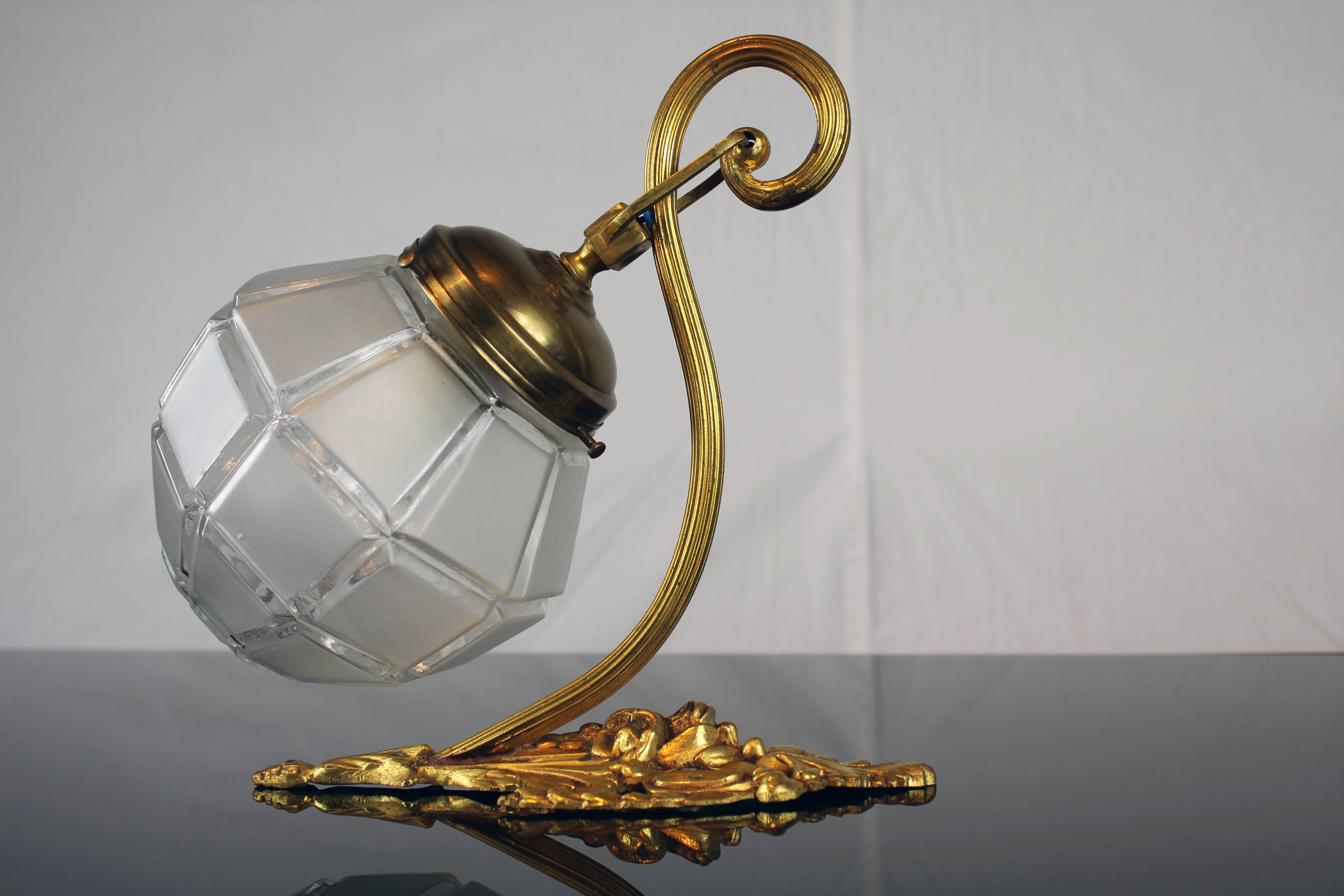 Italian Brass Wall Light, 1940s 1