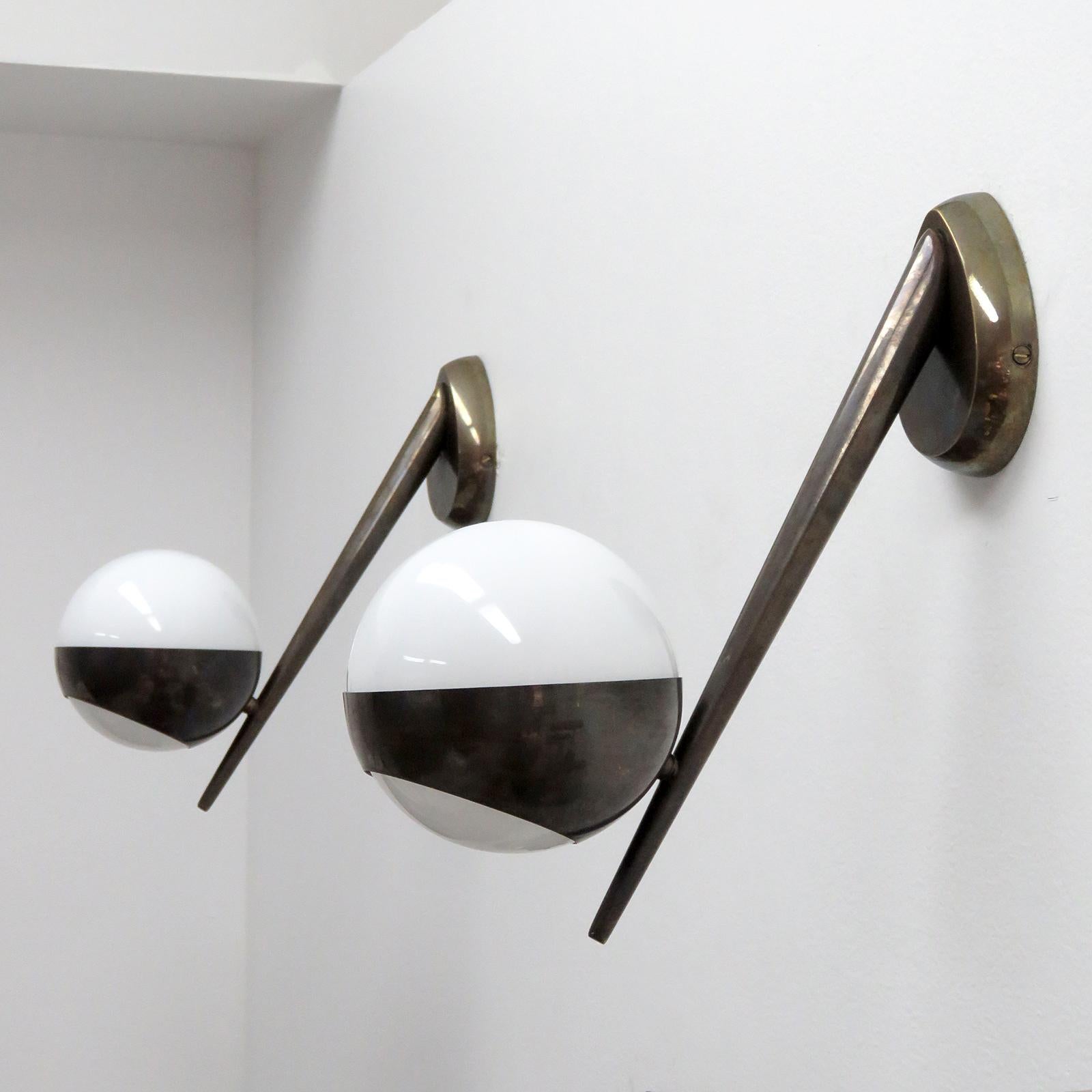 Italiano Lampade da parete in ottone italiano in vendita