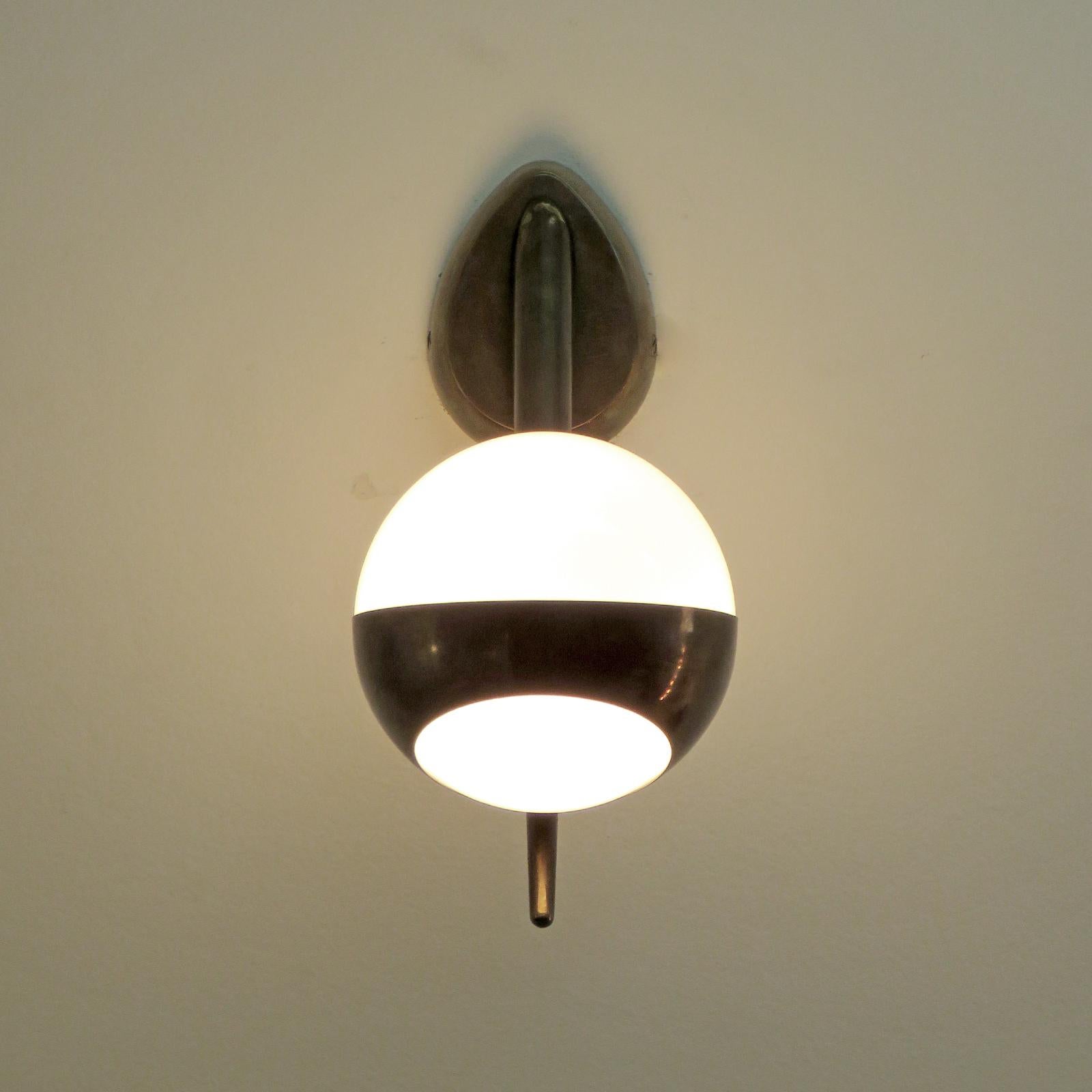 Lampade da parete in ottone italiano in vendita 2