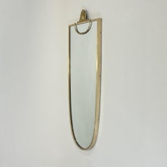Italian Brass Wall Mirror, 1950s