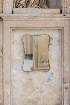 Italian brass wall mirror attributed to Gio Ponti, Italy, 1950s