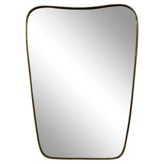 Italian Brass Wall Mirror, circa 1950s