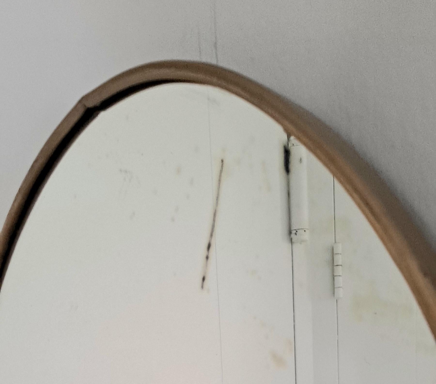 Italian Brass Wall Mirror In Good Condition For Sale In Los Angeles, CA