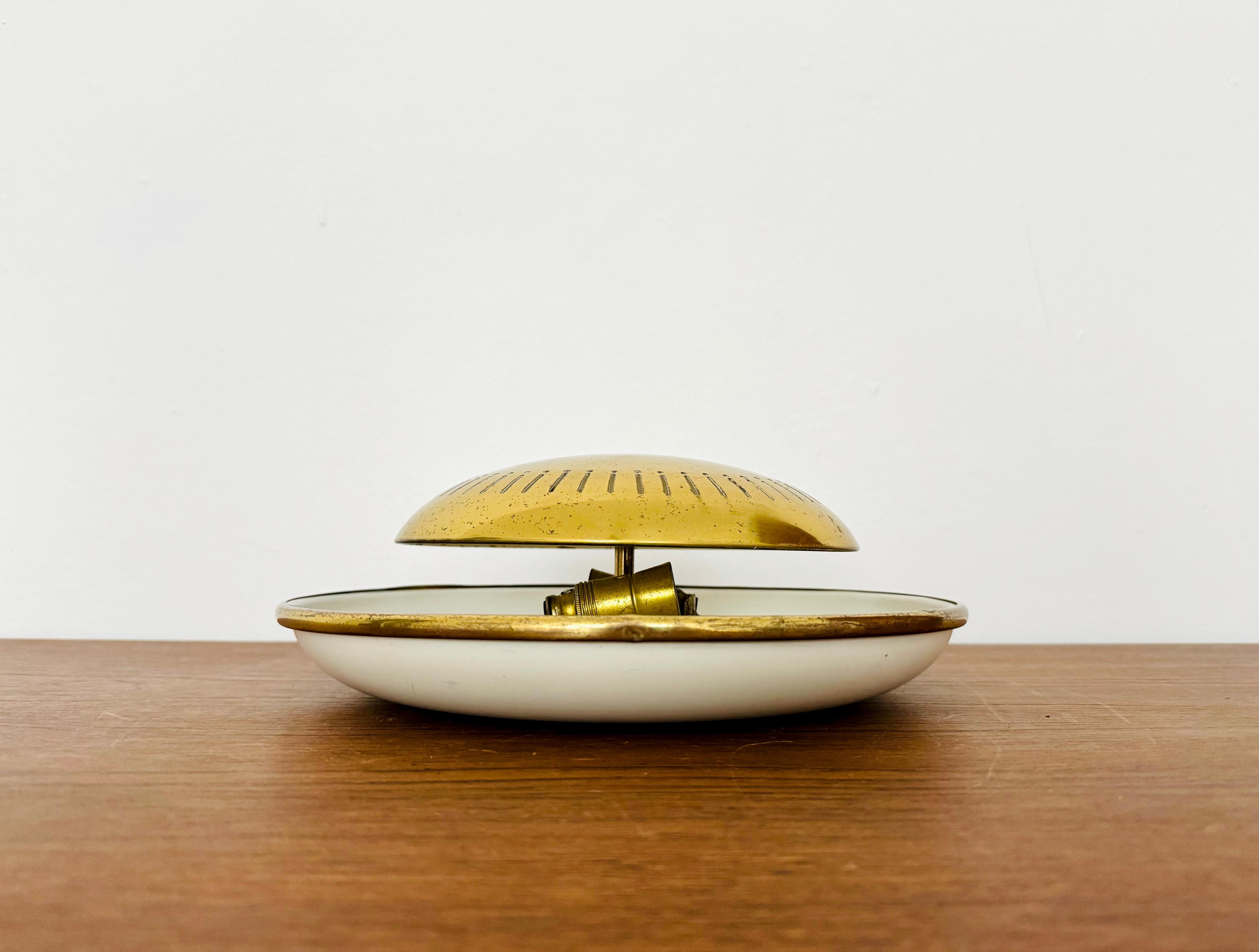 Italian Brass Wall or Flush Lamp For Sale 5