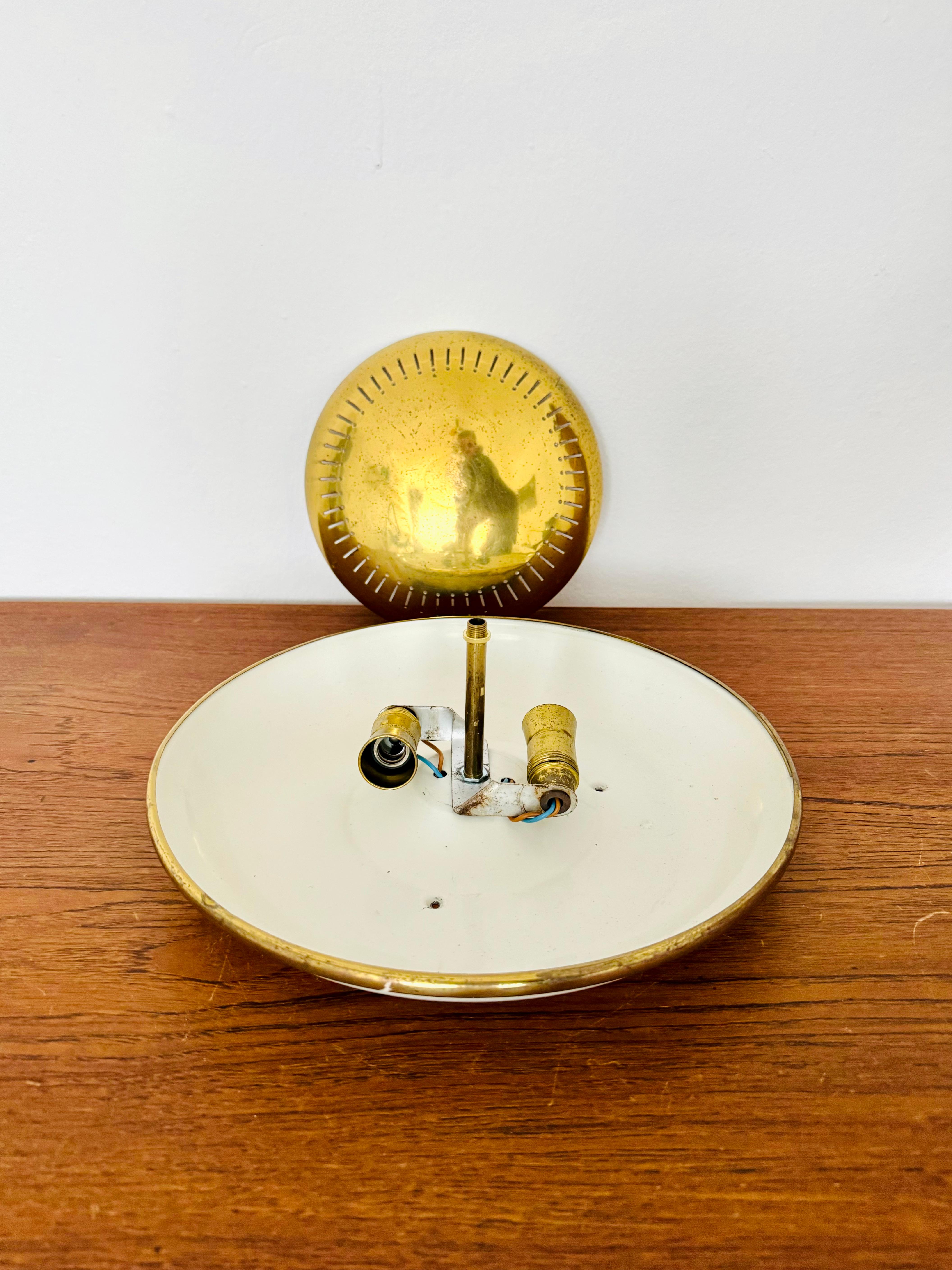 Italian Brass Wall or Flush Lamp For Sale 6