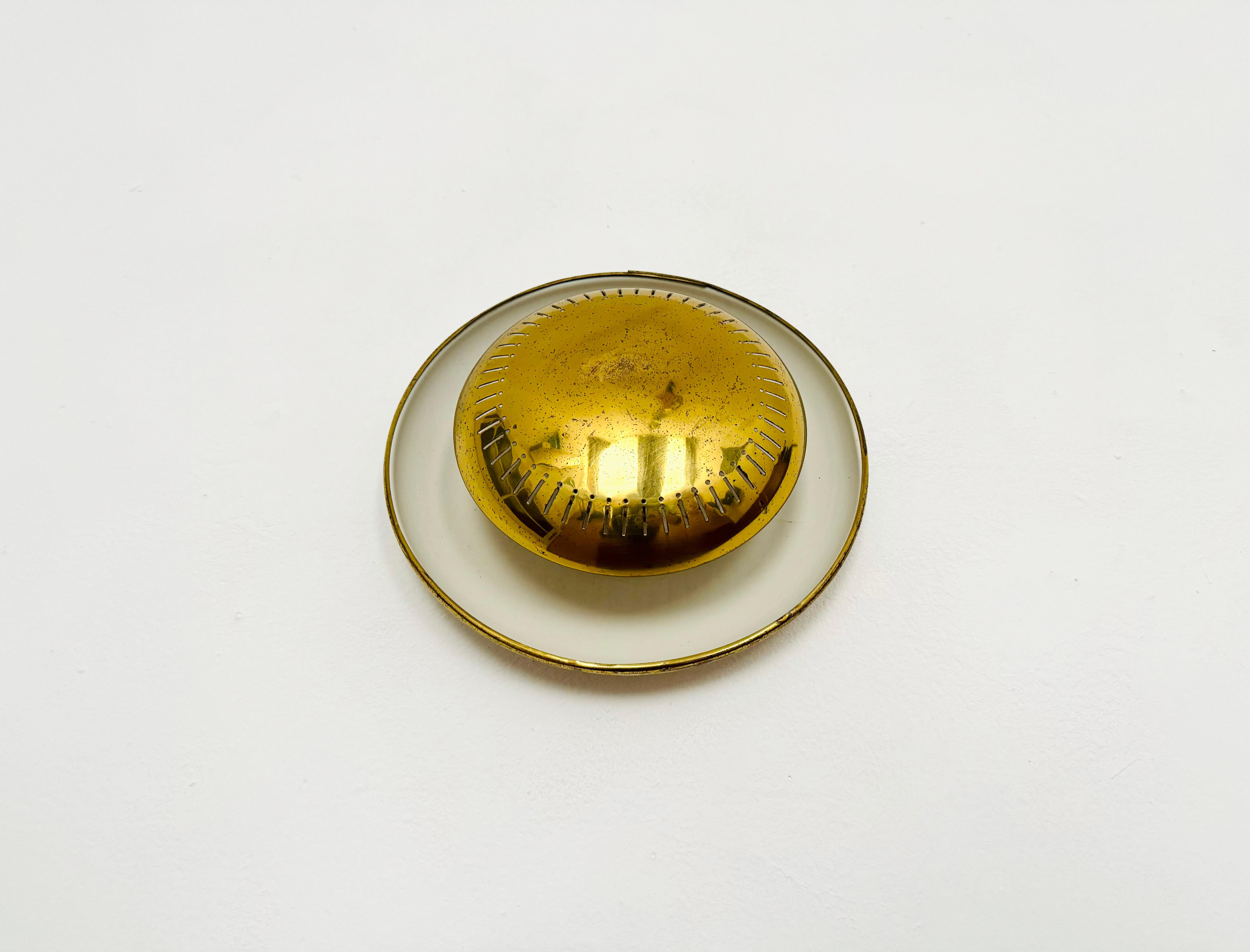 Italian Brass Wall or Flush Lamp In Good Condition For Sale In München, DE